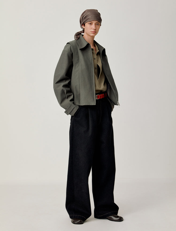 Wide Double-Zipper Jacket