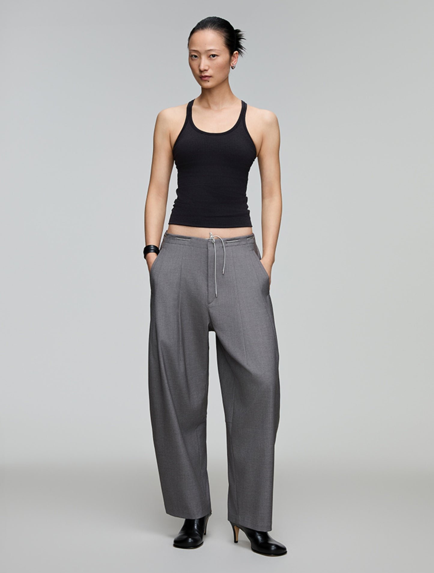Drawstring Wide Leg Pants