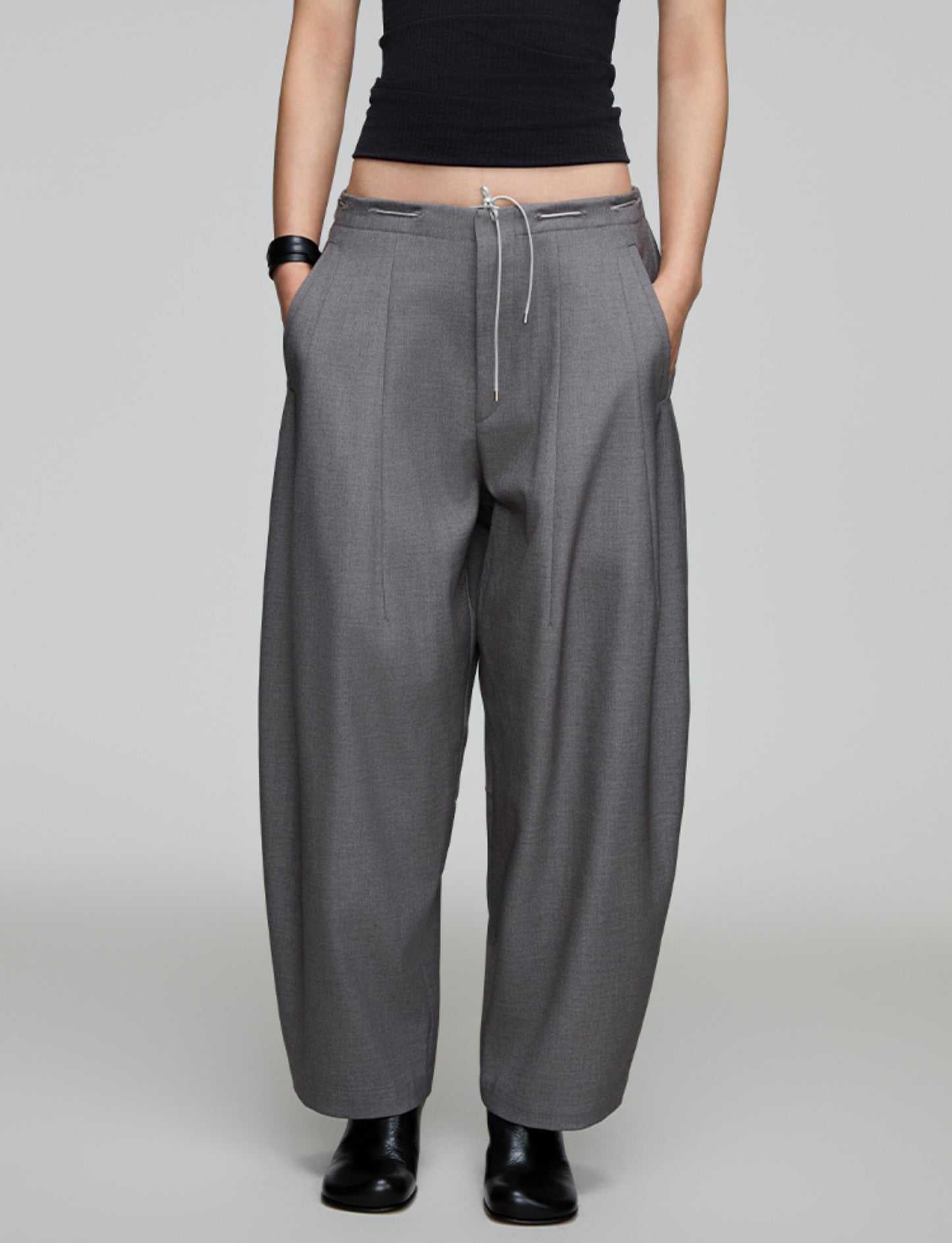 Drawstring Wide Leg Pants