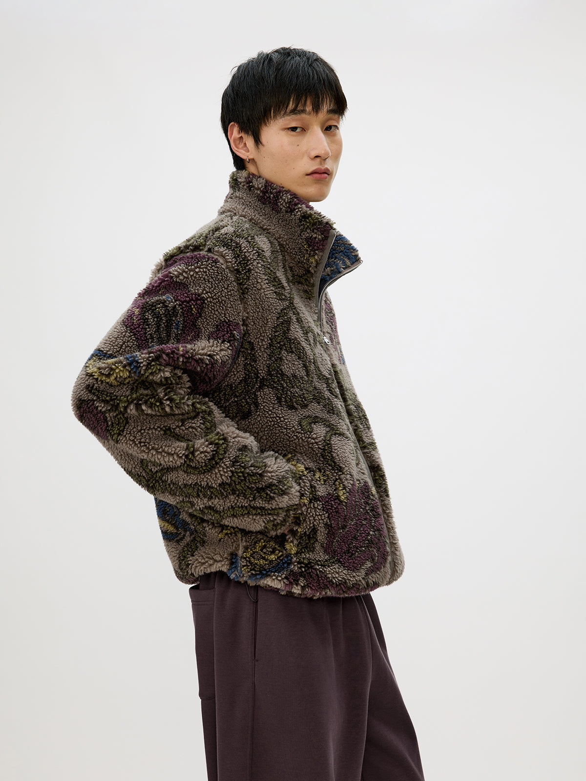 Lambswool Blend Zipper Jacket