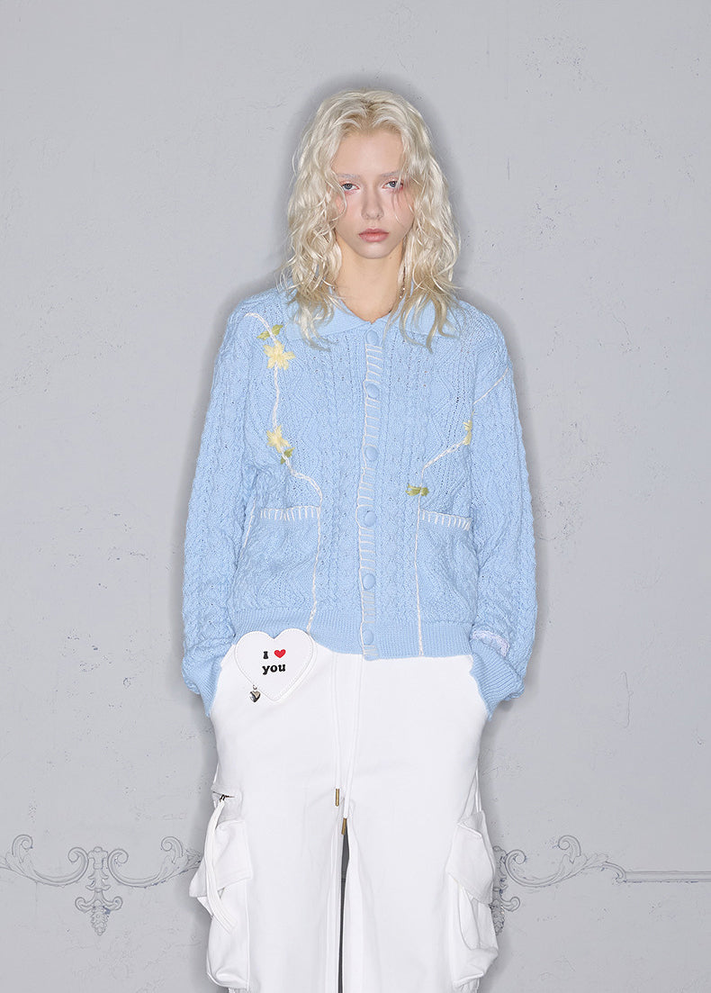 Cable Knit Lazy Cardigan