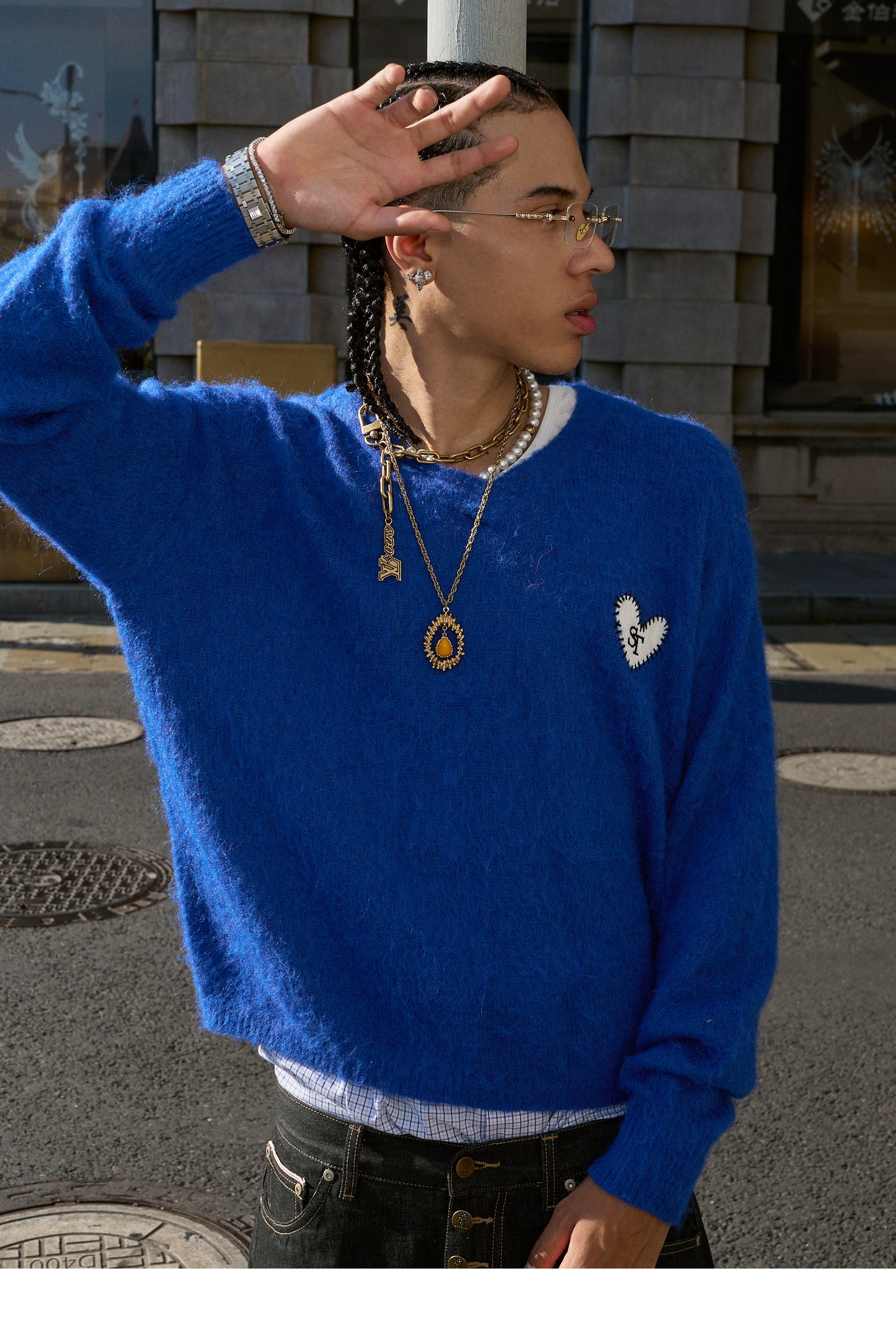 Wool Blend V-Neck Knit