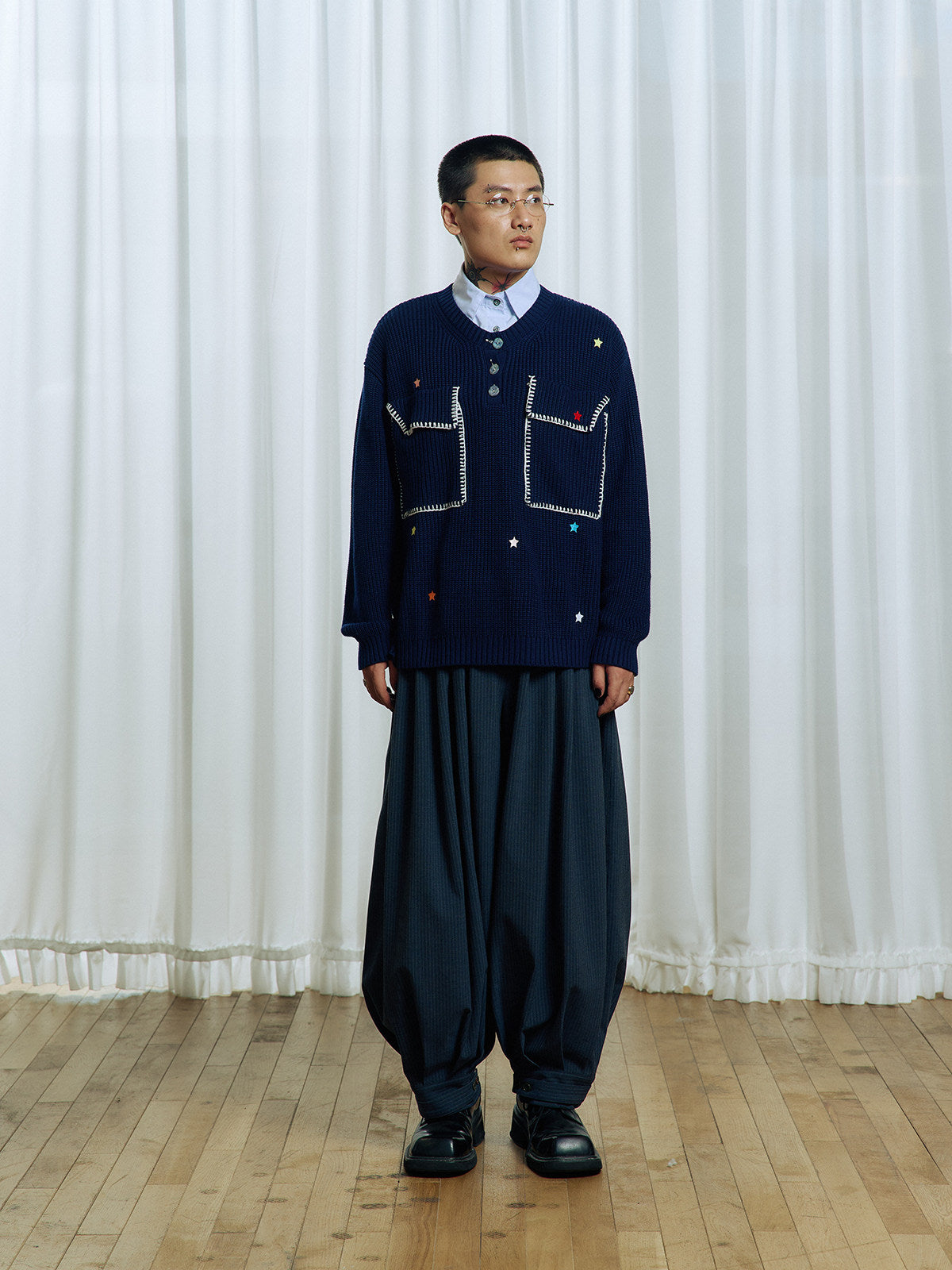 Pleated Balloon Pants