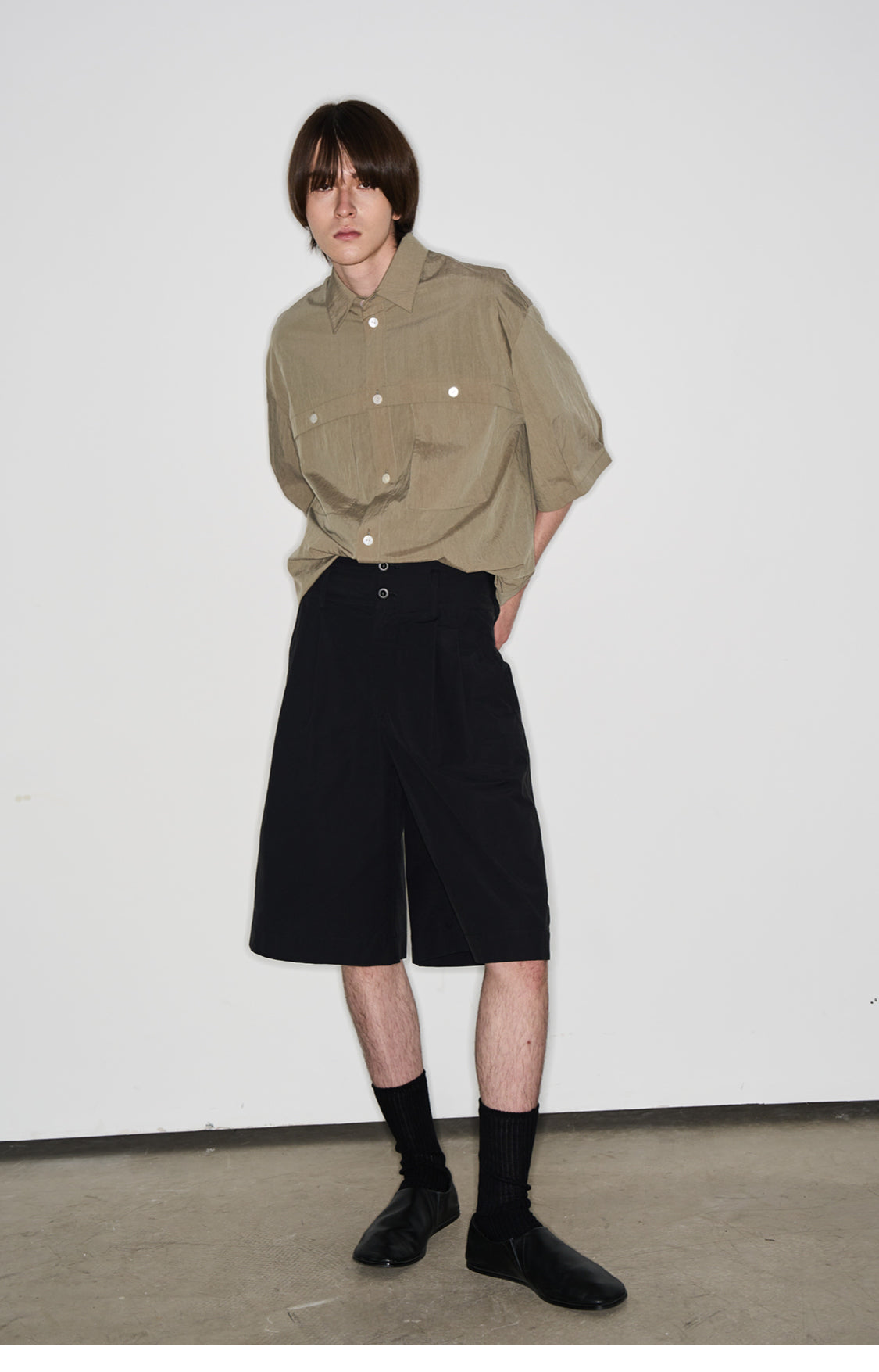 Wrinkled nylon shirt