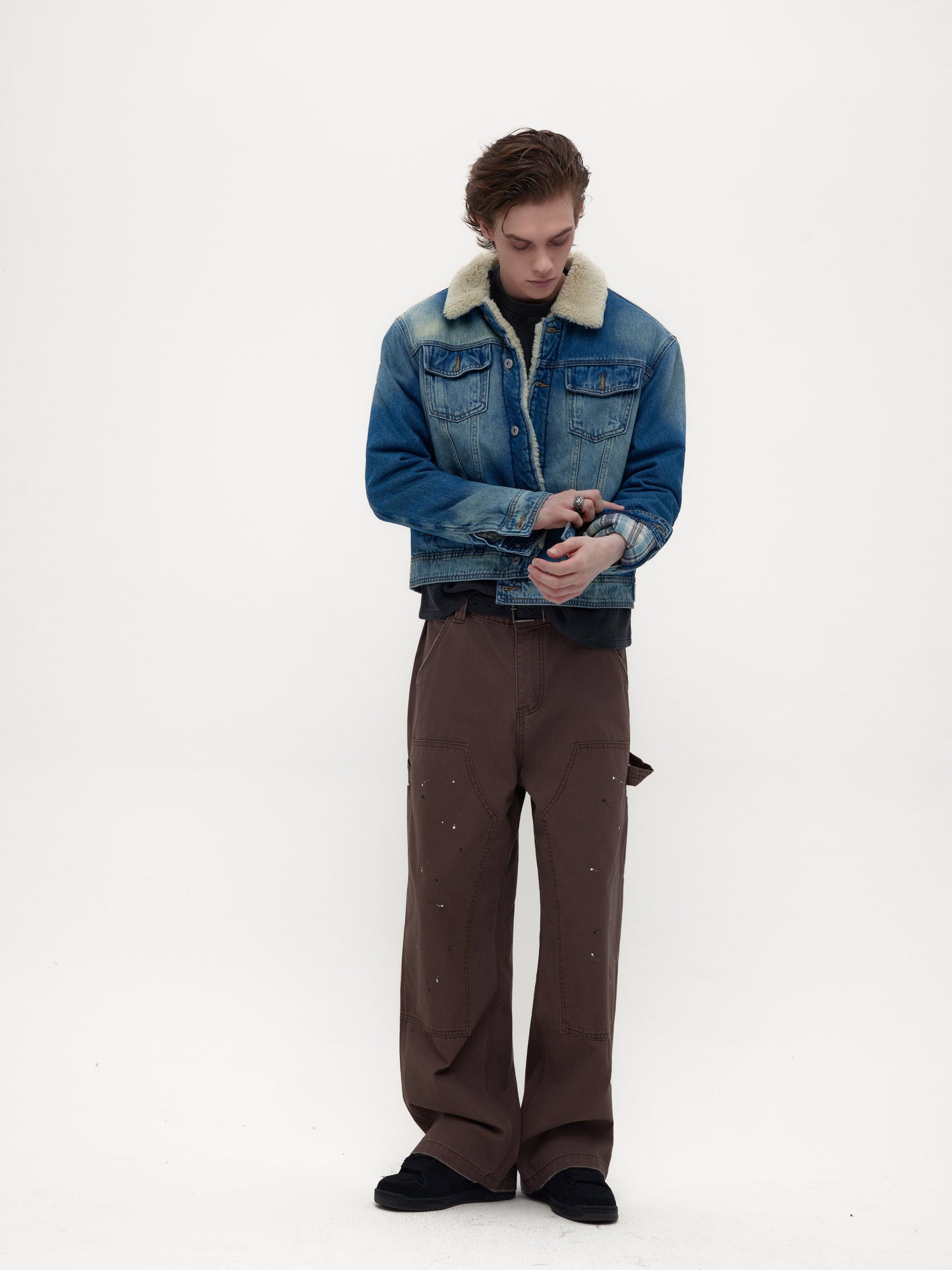 Splatter Paint Finish Workwear Pants