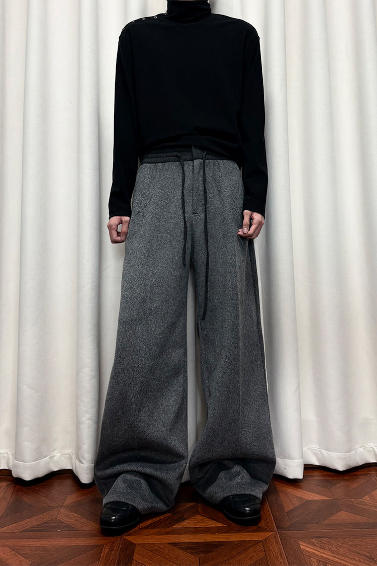 Wool Straight Pants