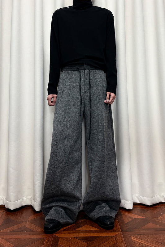 Wool Straight Pants