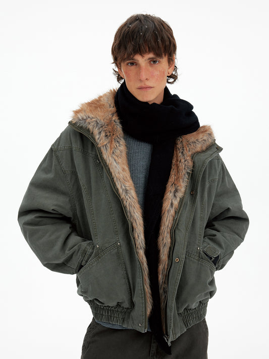 Detachable Collar Multi-Pocket Jacket