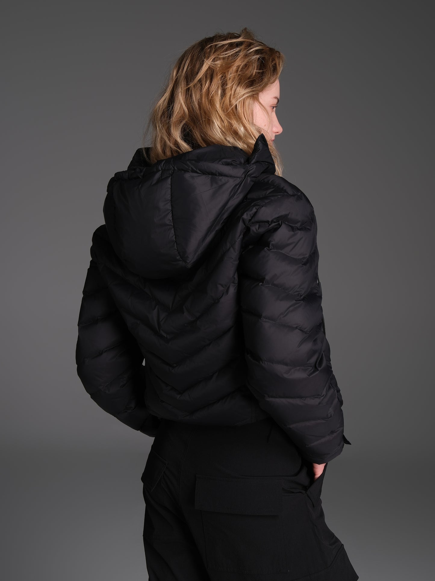 Deconstructed Ribbed Down Jacket