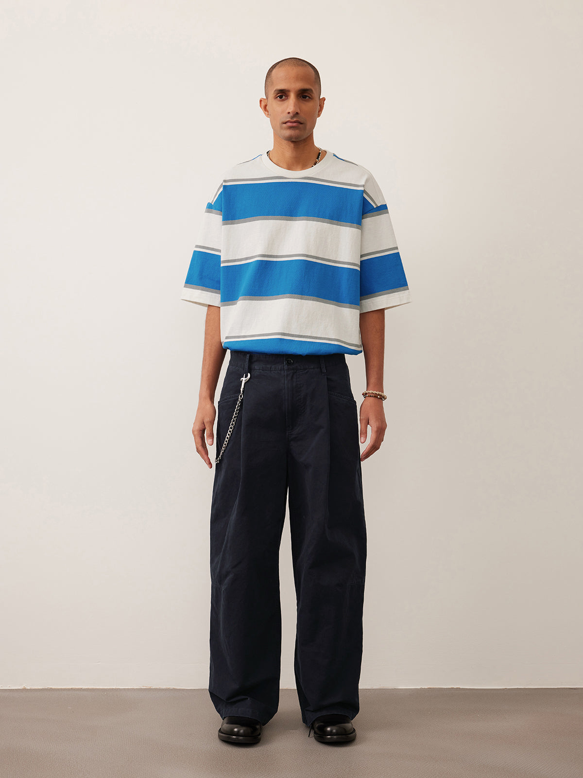 Single Pleated Loose Casual Pants