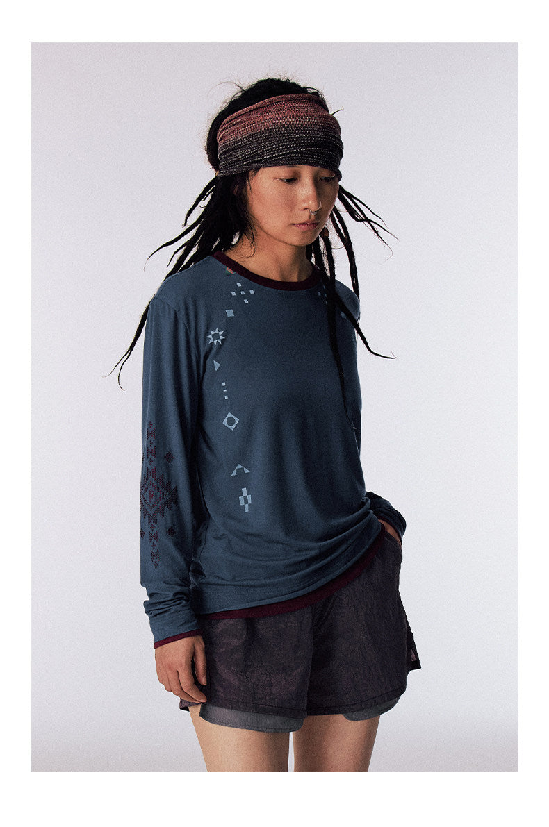 Patchwork Faux Two-Piece T-Shirt