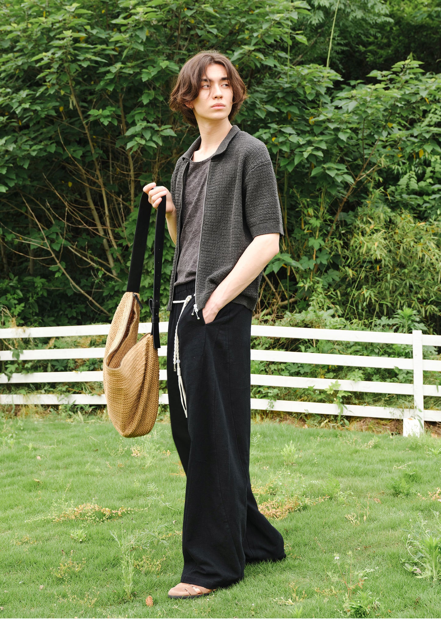Mid-weight Double-Zipper Knit Cardigan
