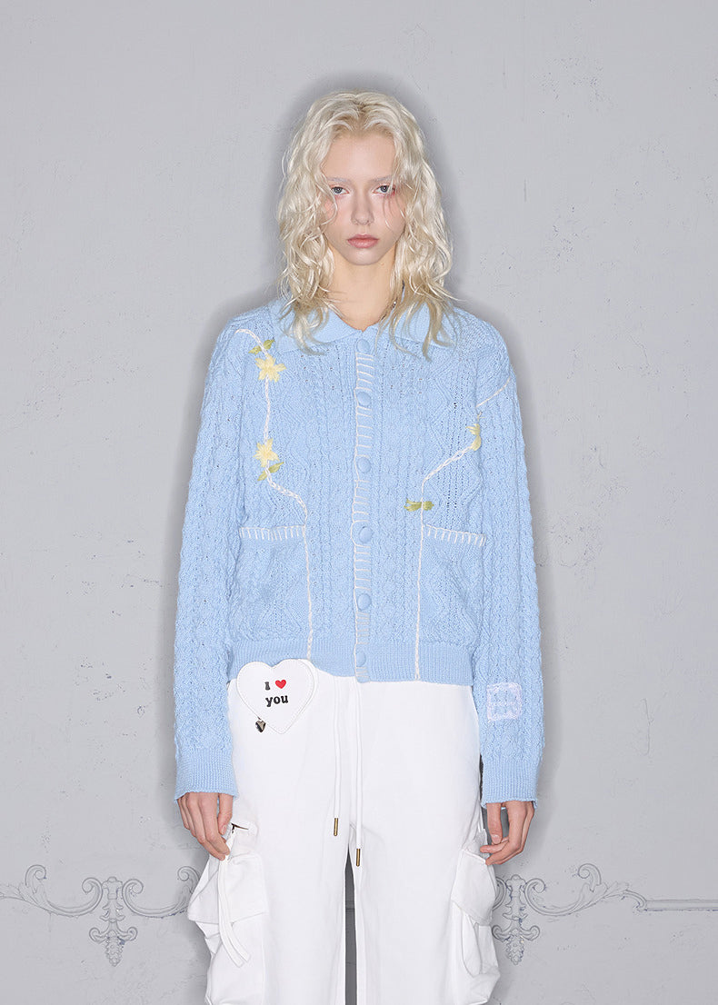 Cable Knit Lazy Cardigan