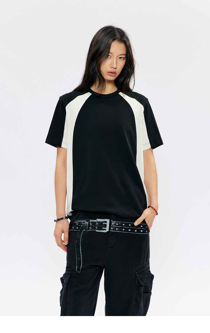 Patchwork Color-Blocking Quick-Dry T-Shirt