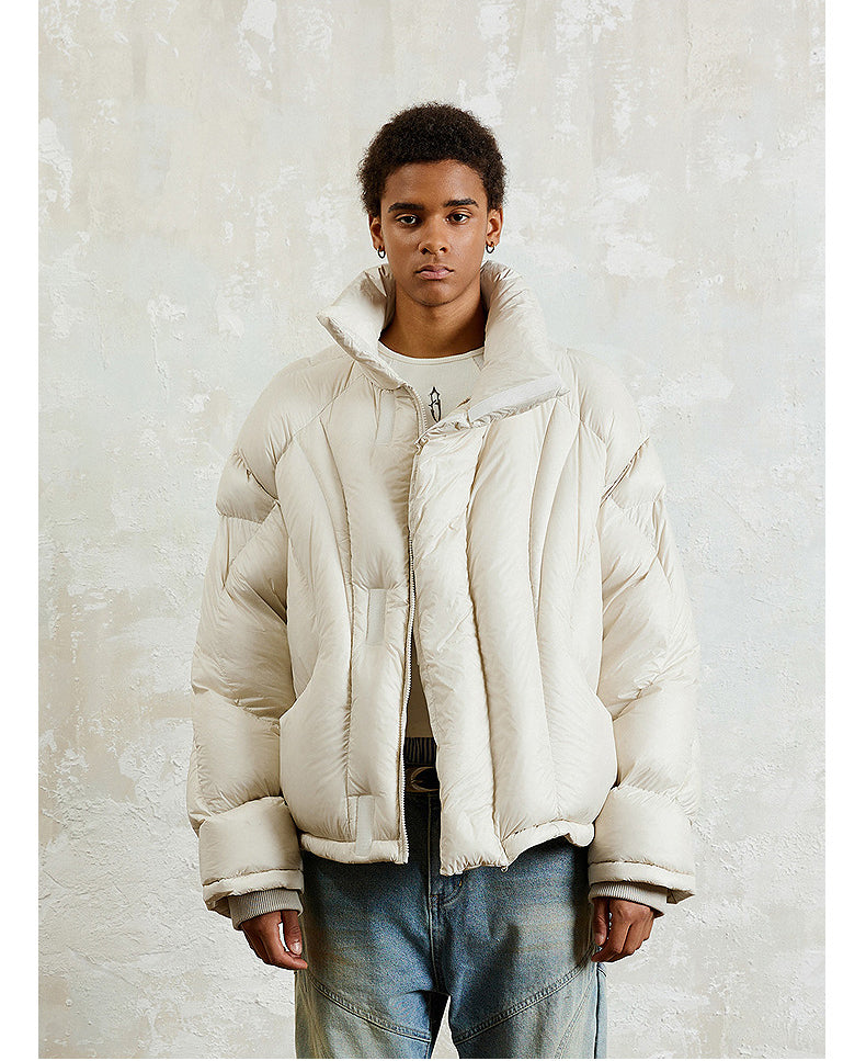 Wide Deconstructed Line Down Jacket