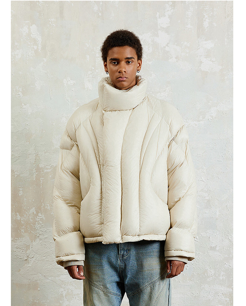 Wide Deconstructed Line Down Jacket