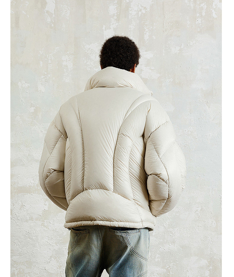 Wide Deconstructed Line Down Jacket