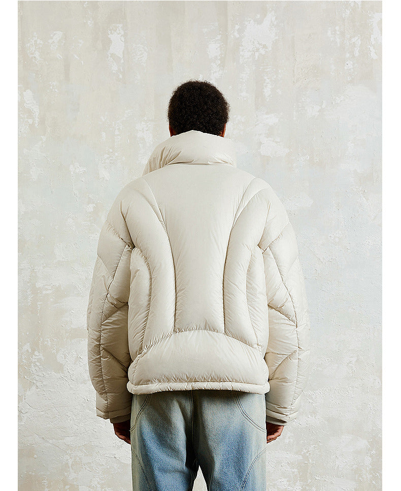 Wide Deconstructed Line Down Jacket