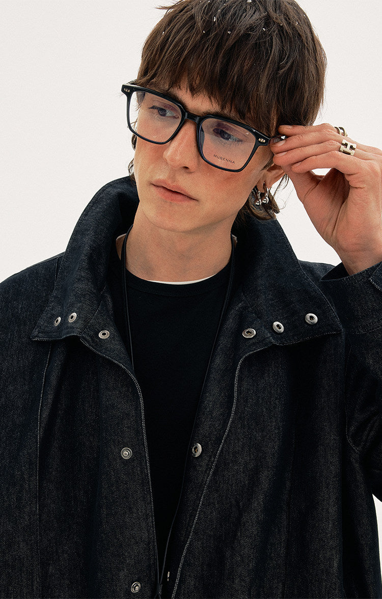 Retro Cut Harrington Denim Jacket