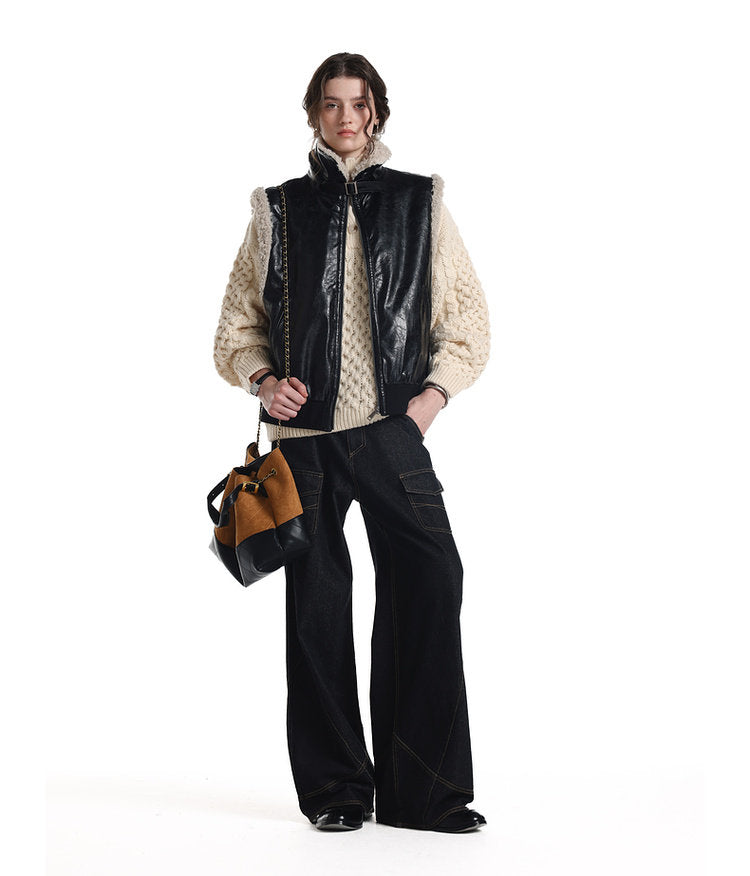 Vintage Stand Collar Vest