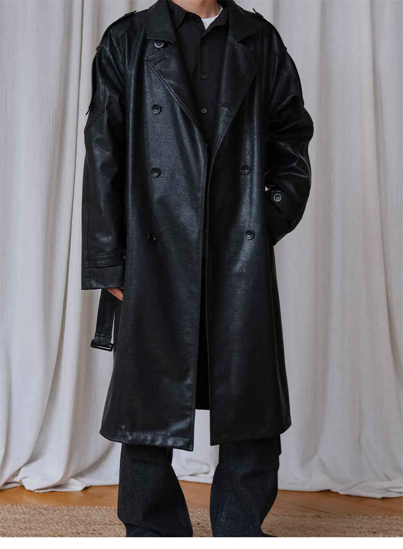 Double-breasted trench coat
