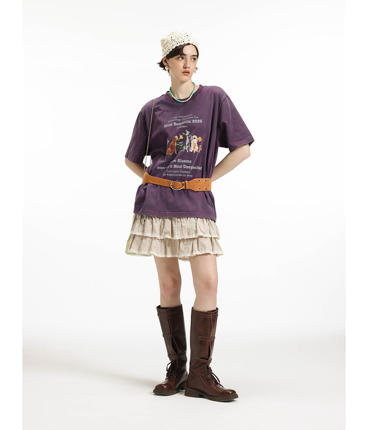 Washed printed T-shirt