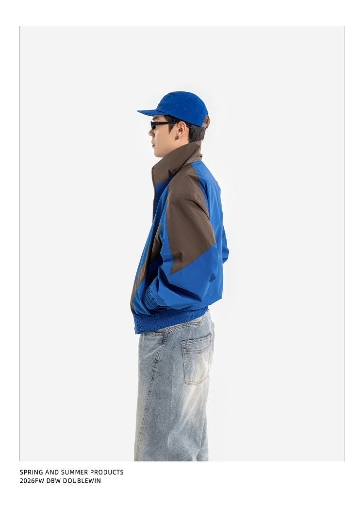 Retro Color-Block Windbreaker