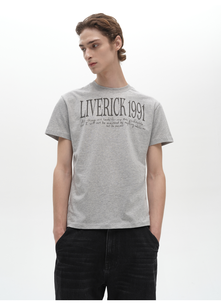 Lightweight Slogan T-Shirt