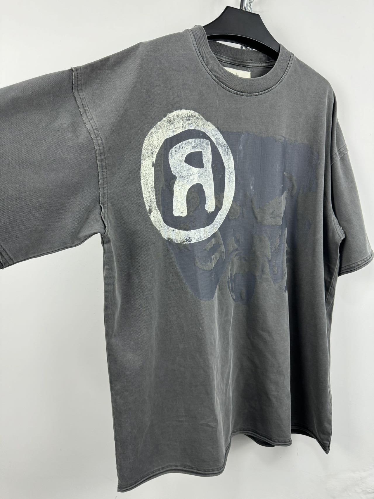 Washed Damaged Print T-Shirt