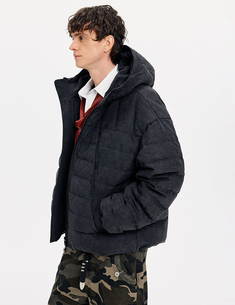 Unisex Minimalist Hooded Down Jacket