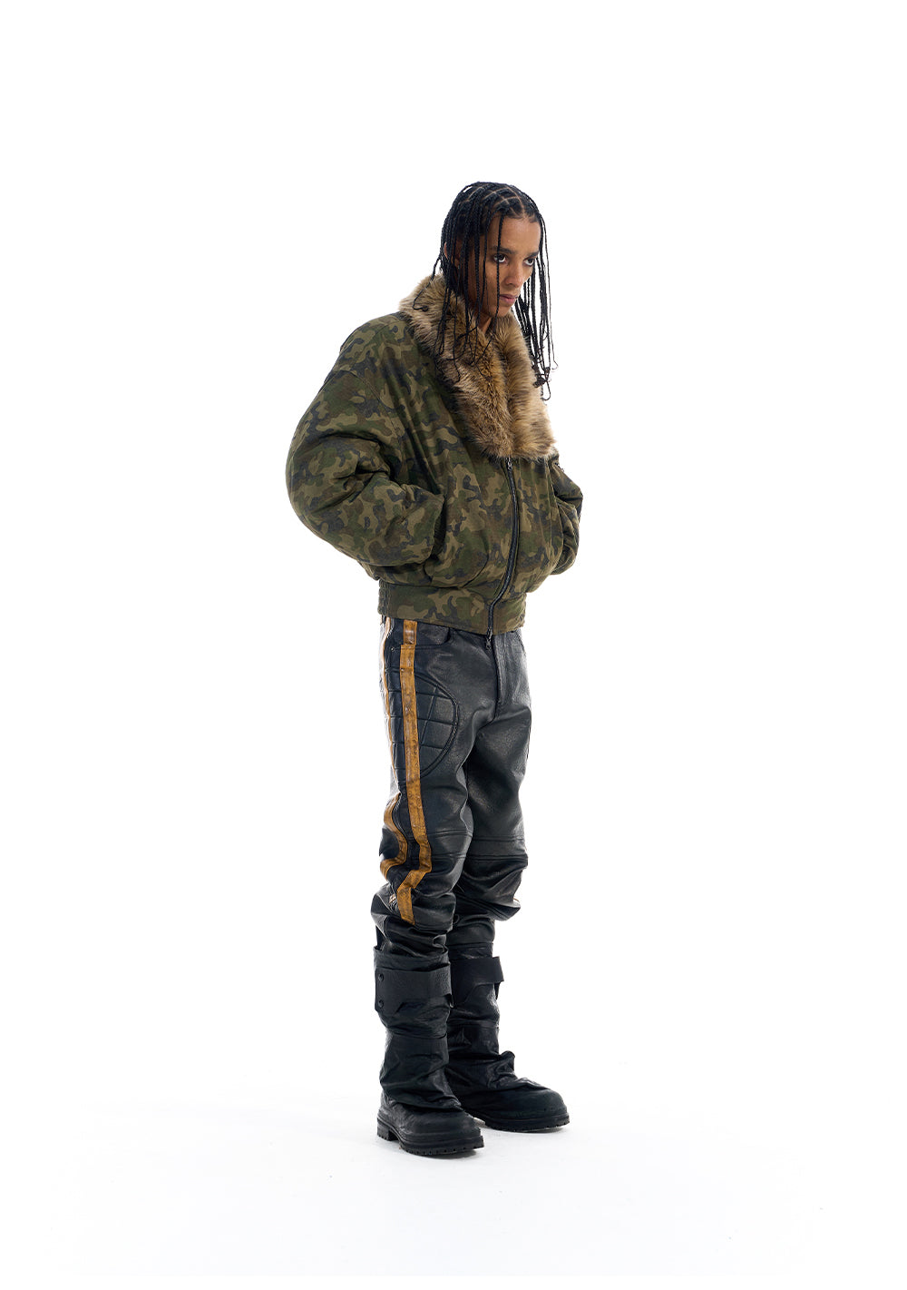 Reversible Camouflage Bomber Jacket