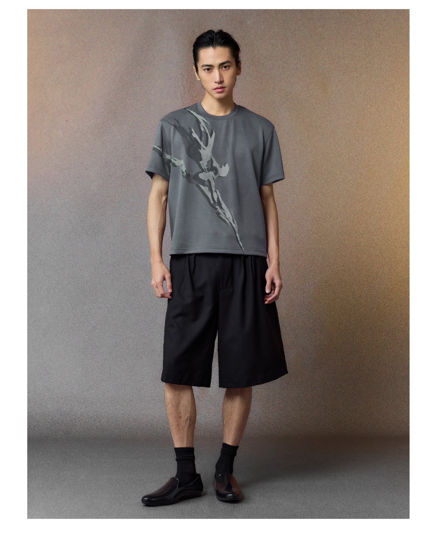 Suede-Print T-Shirt