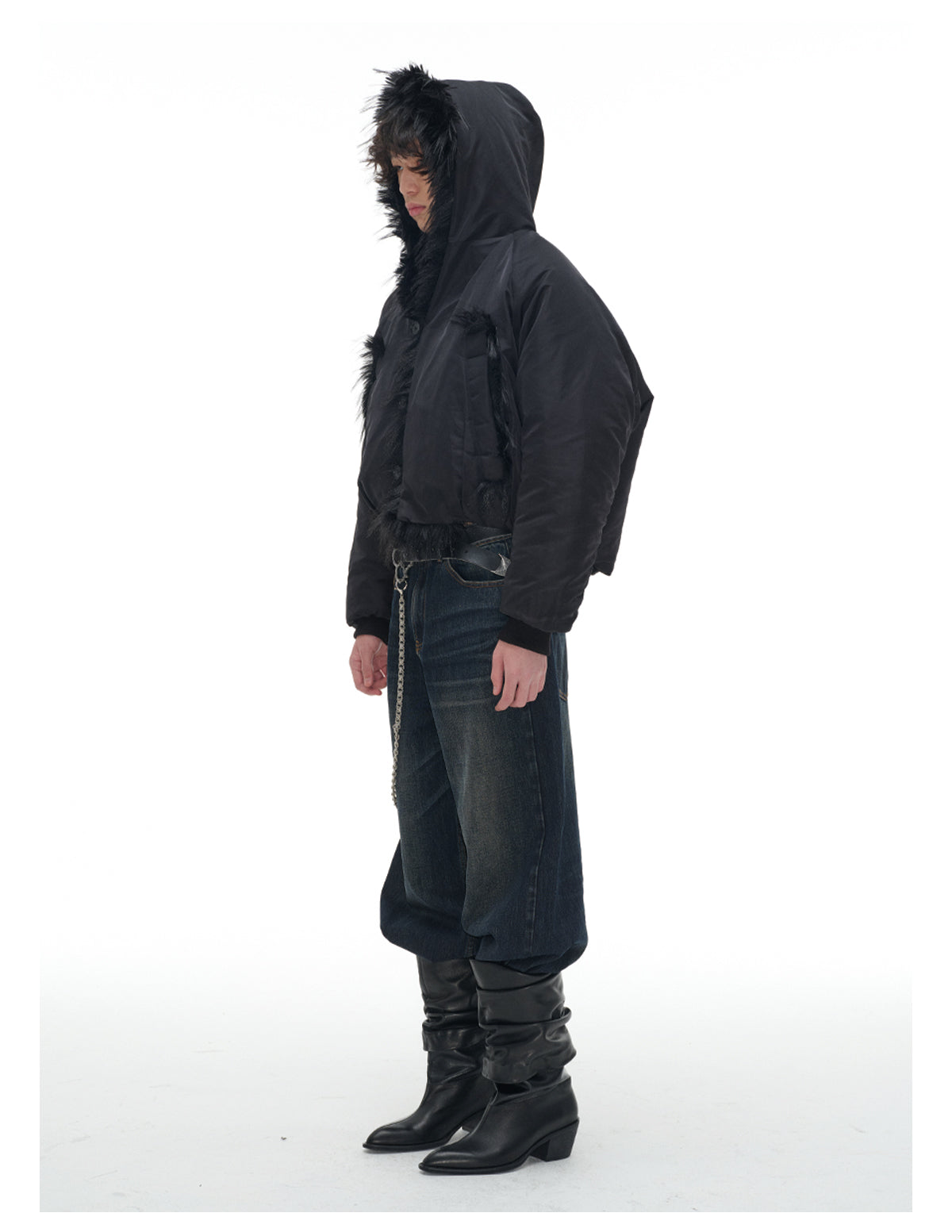 Nylon Fur Collar Cotton Jacket