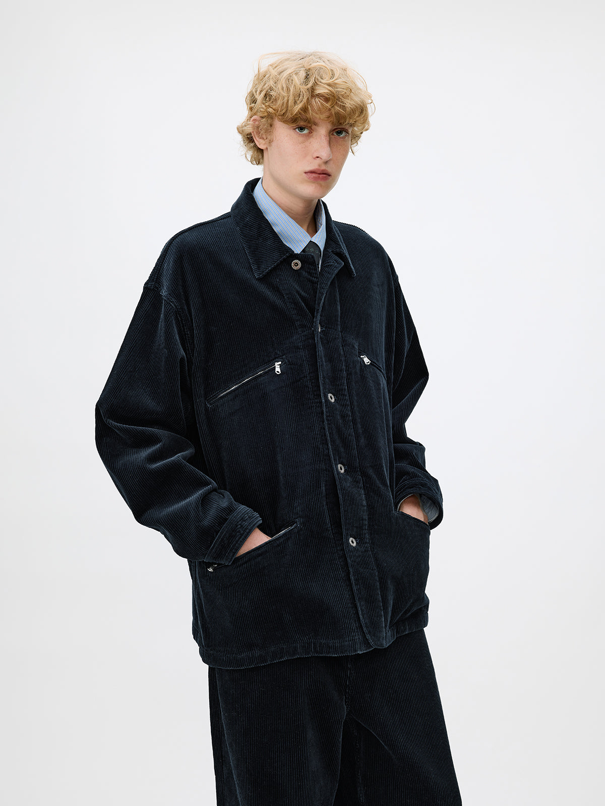 Wash-processed Cotton Corduroy Jacket