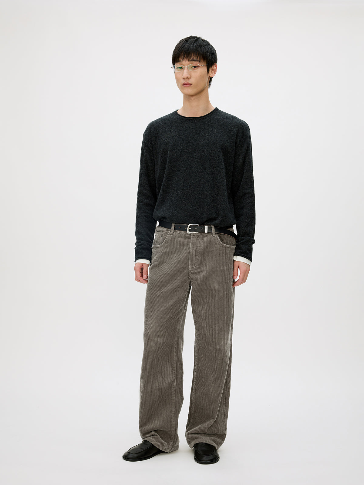 Wash-processed Straight Casual Pants