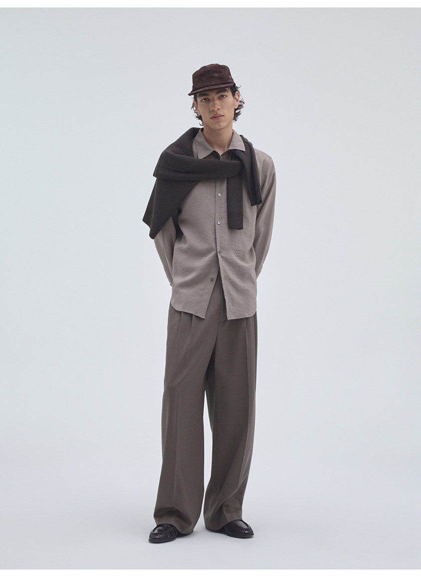 Lightweight Square-Collar Casual Shirt