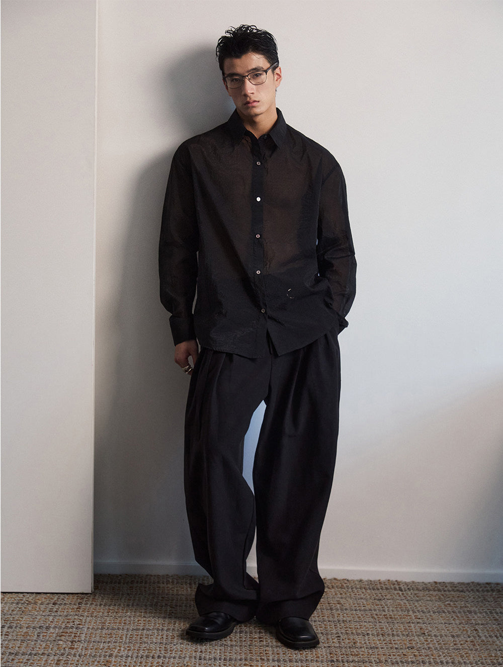 Two-Tone Textured Shirt