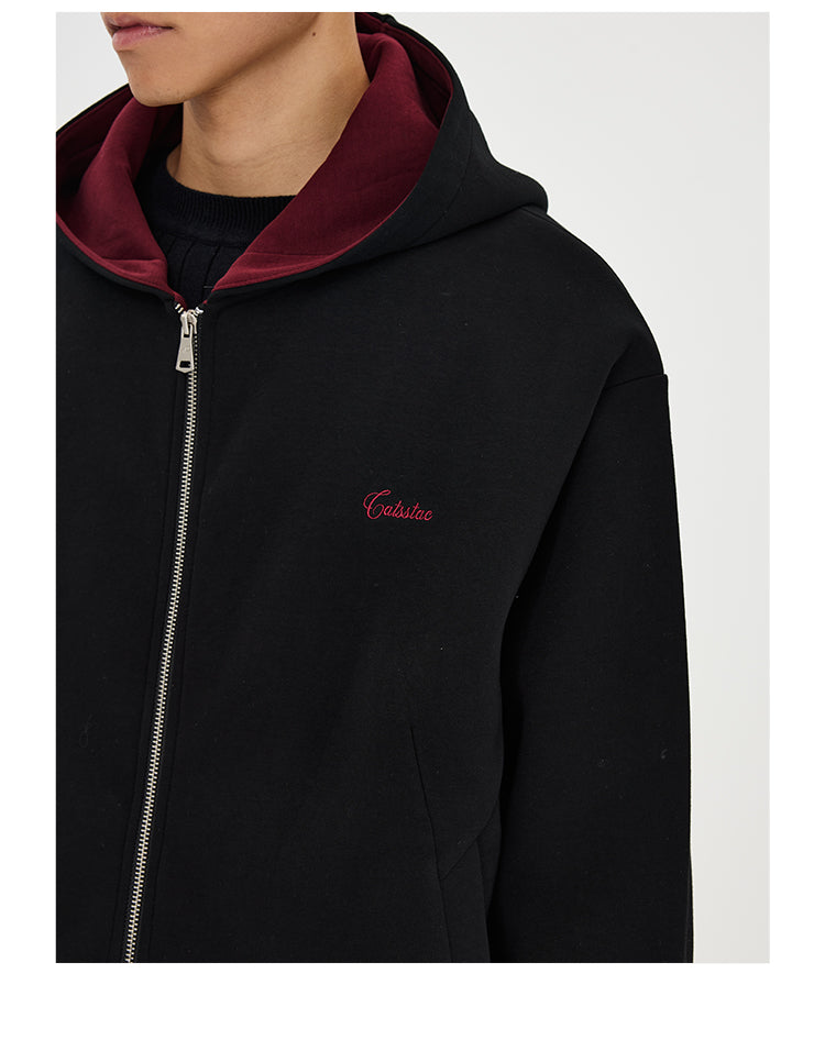 Zipper Hooded Sweatshirt