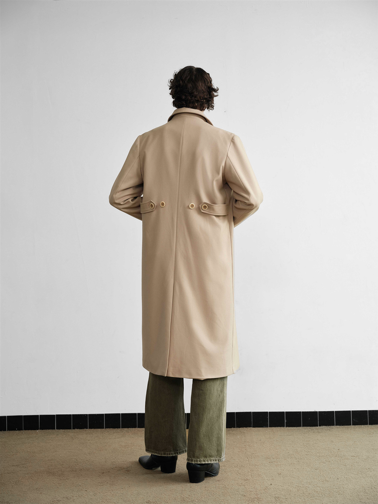 Wide Lapel Casual Coat