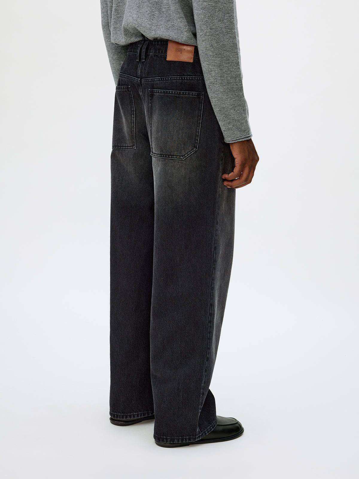 Wash-processed Straight-Leg Jeans