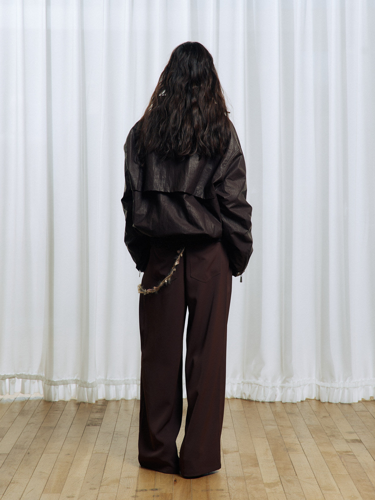 Waxed Leather Coated Jacket