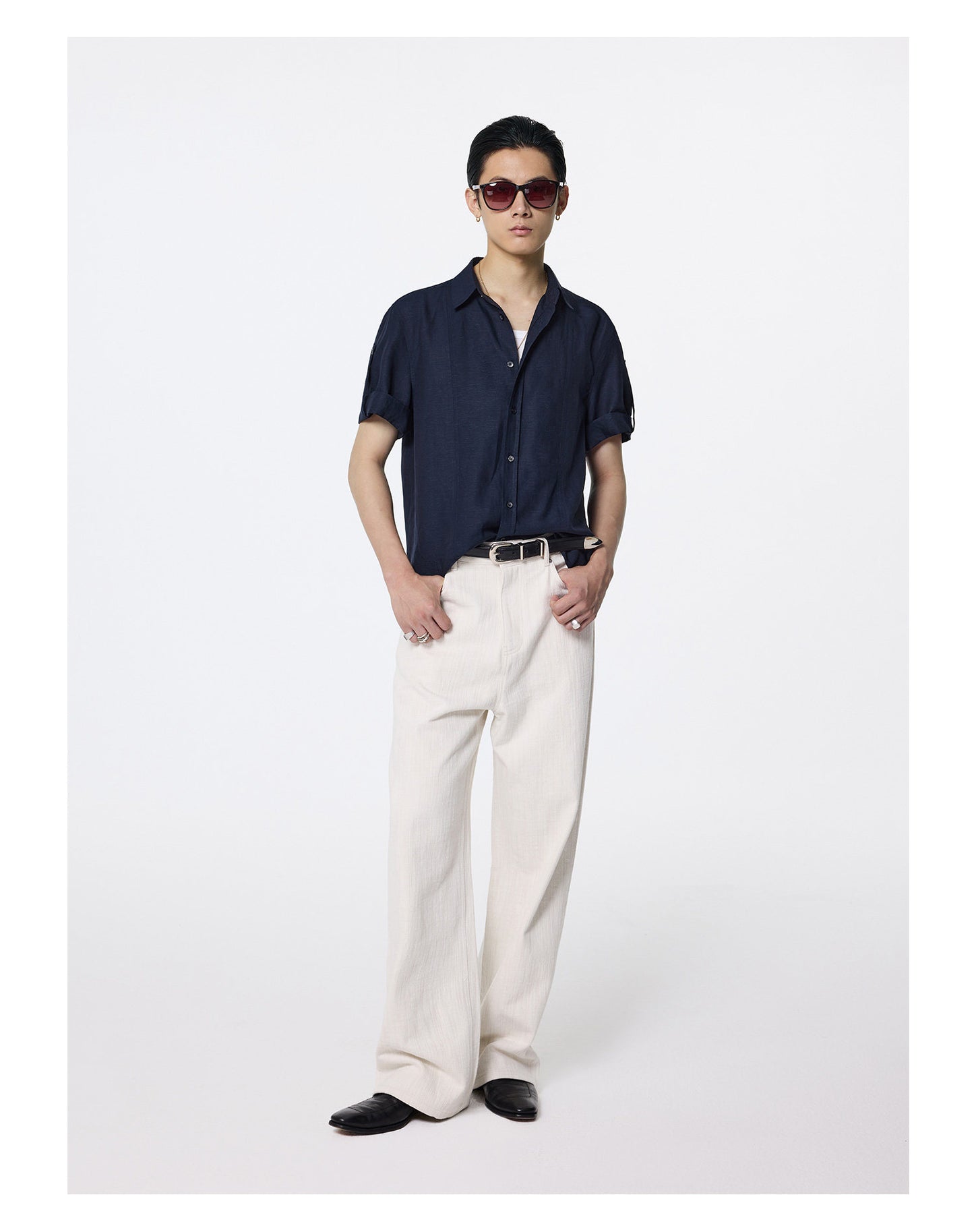 Loose-fitting rayon shirt