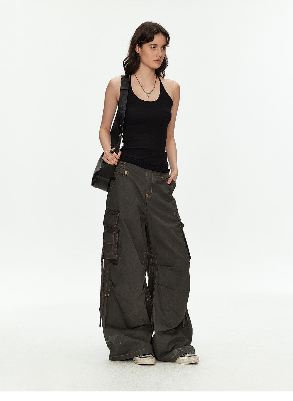 Wide-Leg Cargo Pants