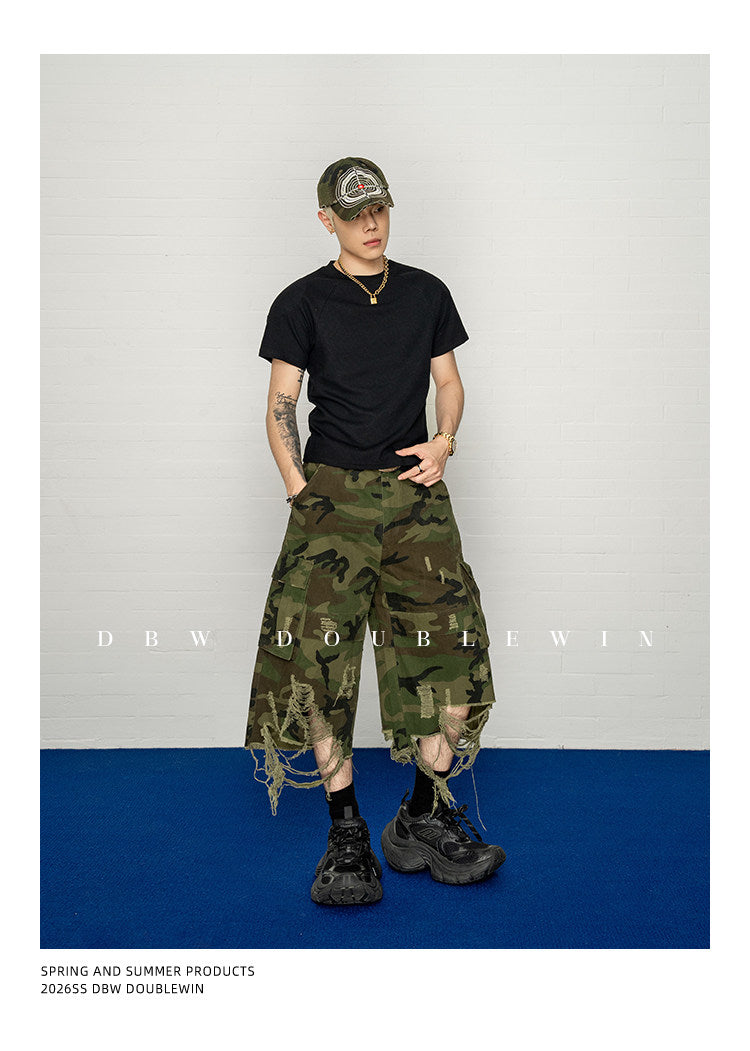와플 질감 티셔츠