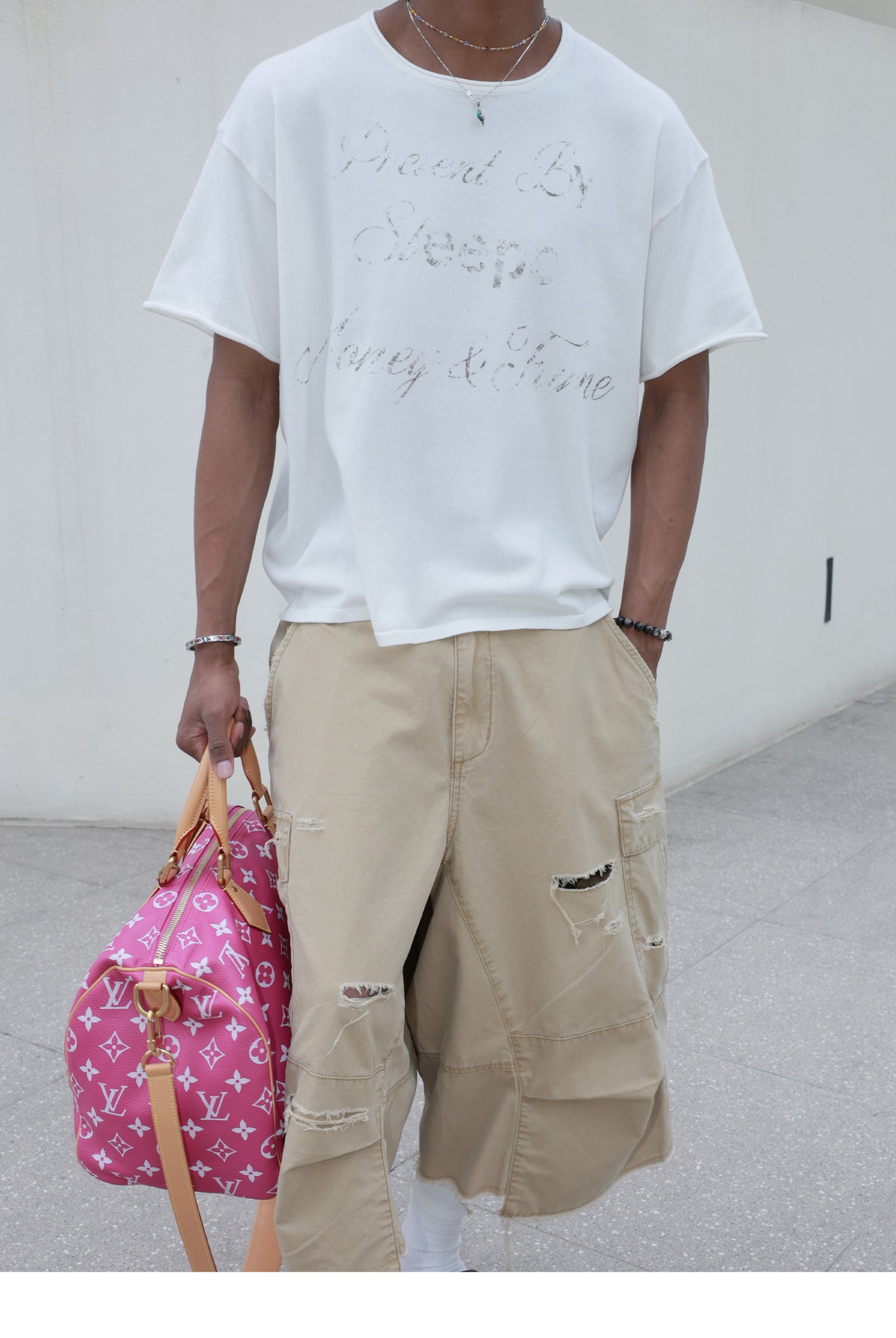 Distressed Print T-Shirt