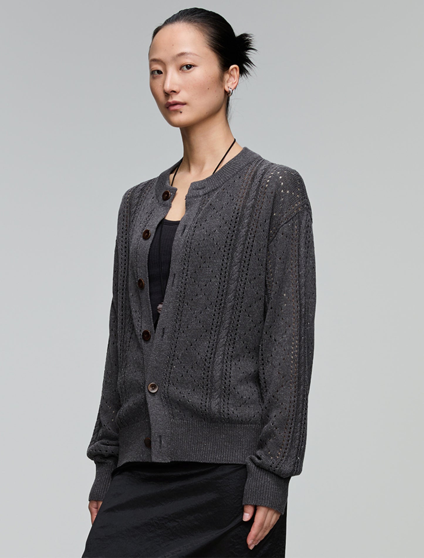 Round Neck Cardigan