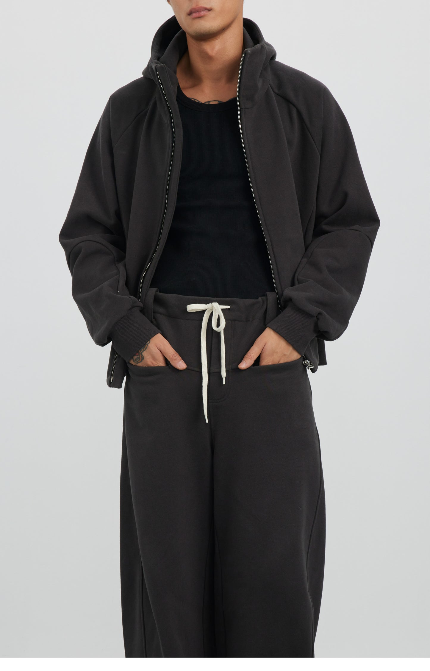 Turtleneck Hooded Sweatshirt