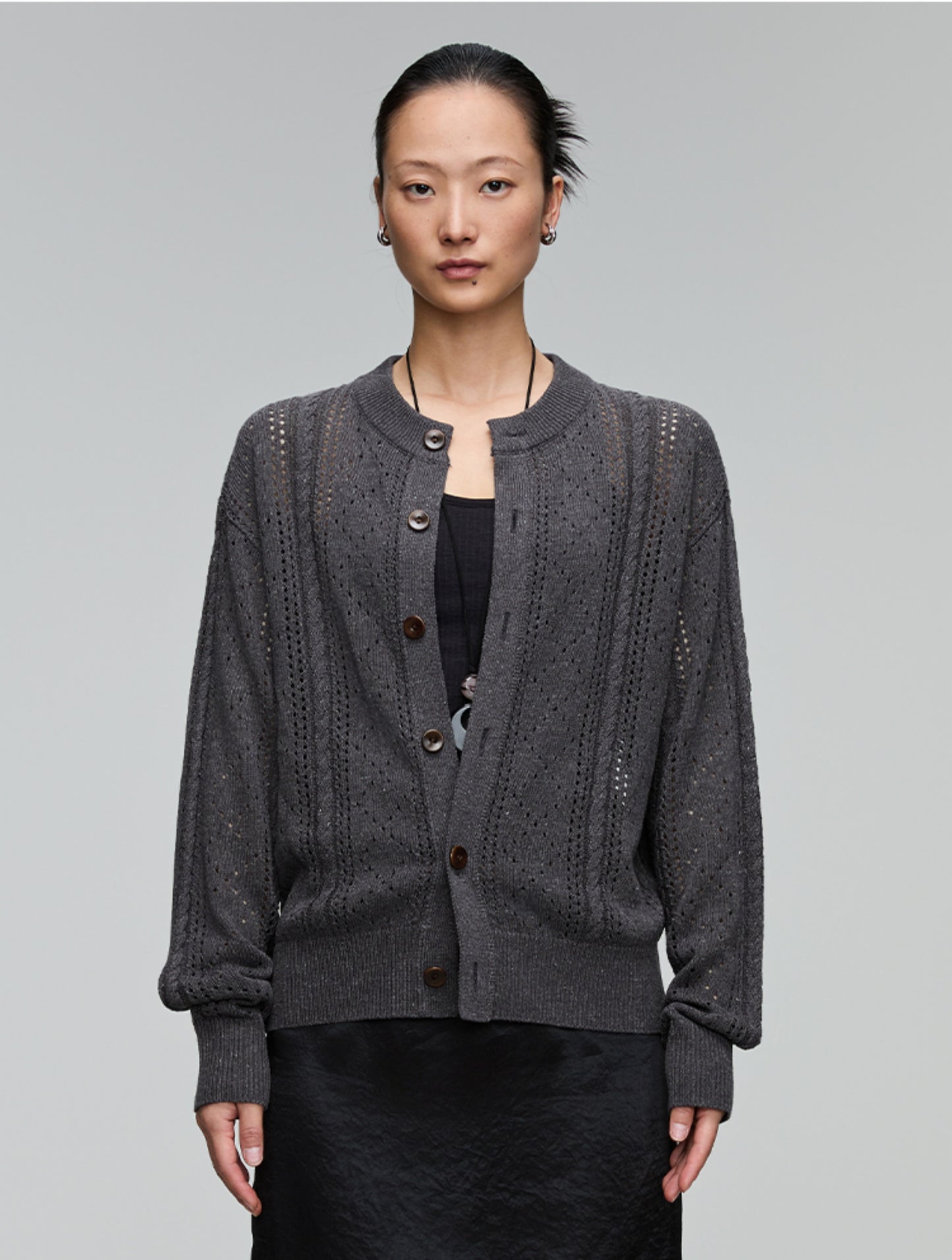 Round Neck Cardigan