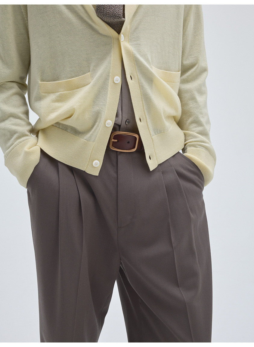 Classic Double-Tuck Casual Pants