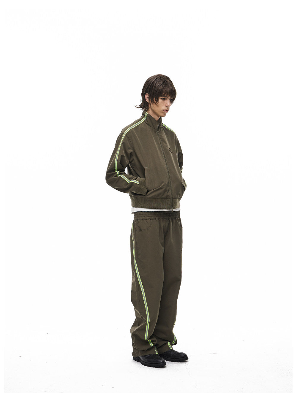 Retro Color-Blocking  Casual Pants